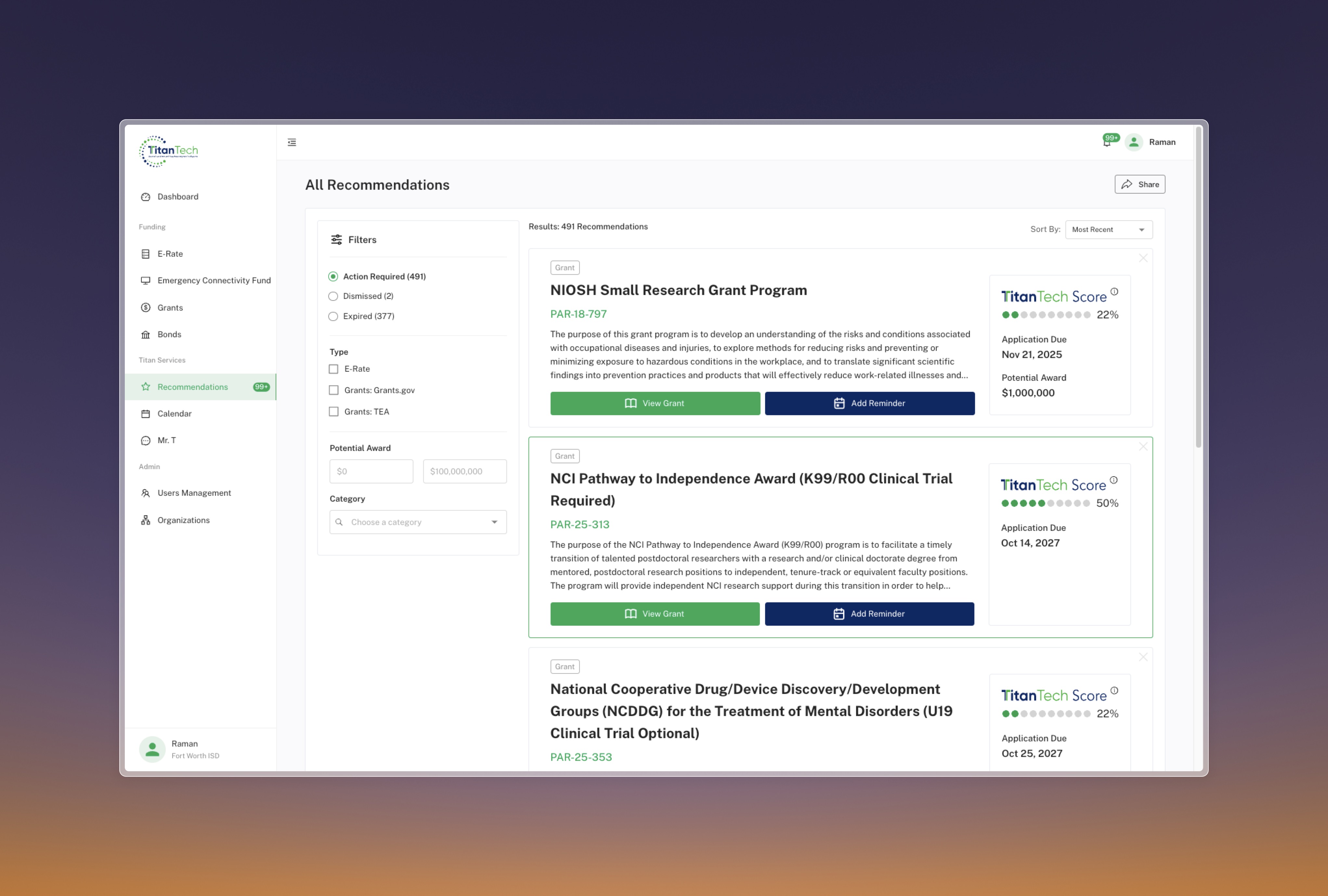 Grant Recommendations